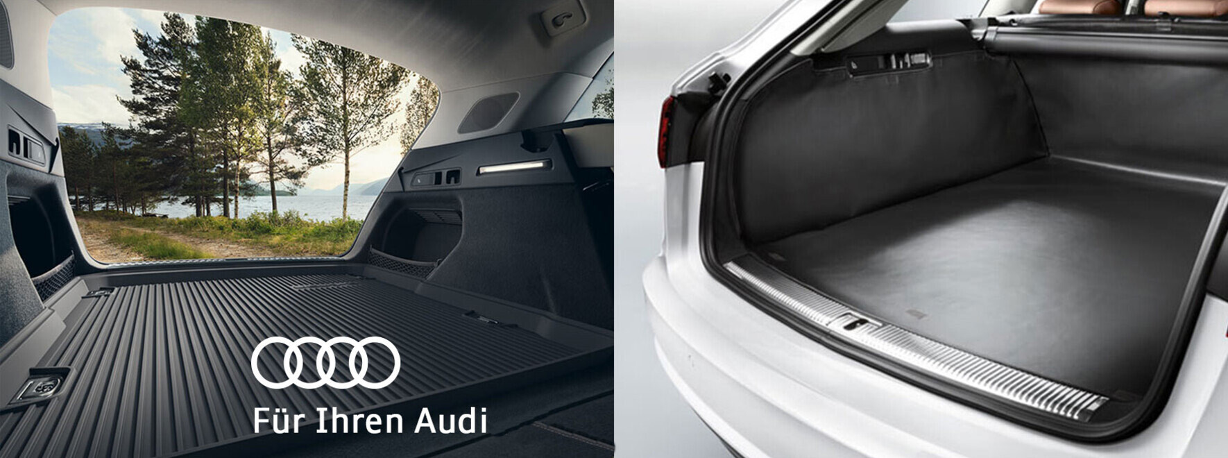Fahrzeugschutz von Audi Original Zubehör für Ihren Audi | Gummifußmatte, Gepäckraumwanne, Ladekantenschutzfolie - Sets für Komfort & Schutz Ihres Audi